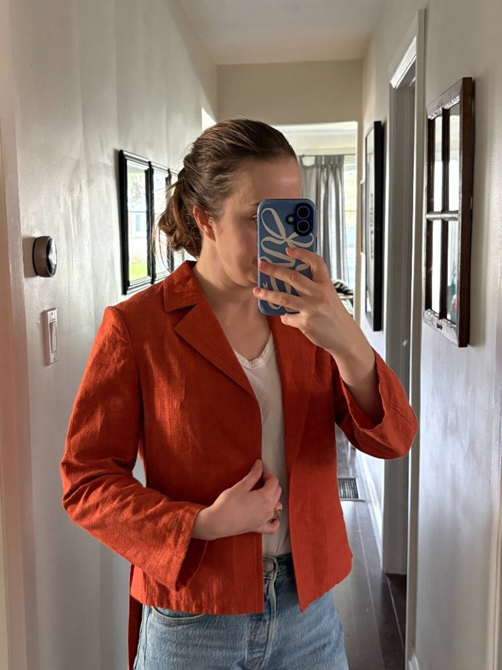 Dries Van Noten orange blazer
